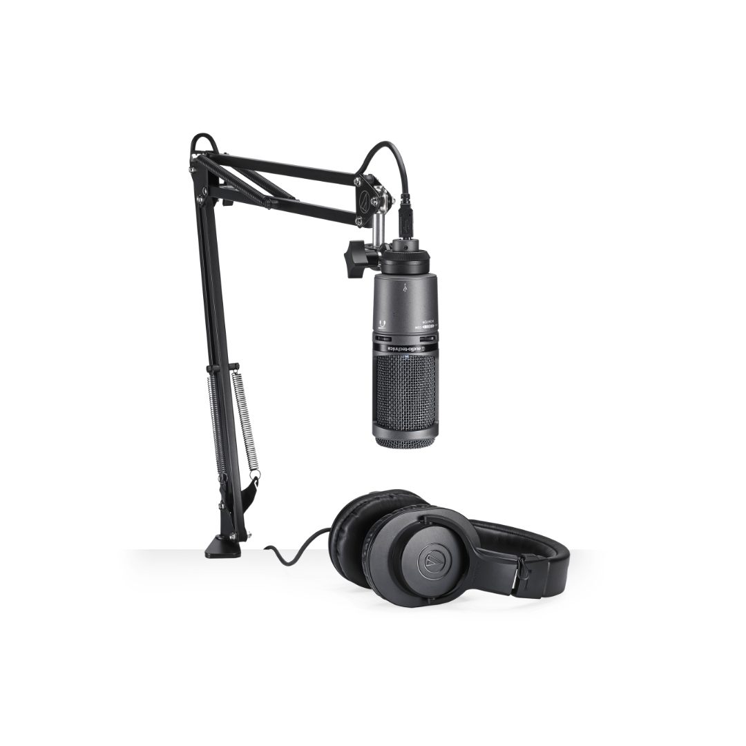 AudioTechnicaMicrofonoAudifonoPodcastingAT2020USB+PK