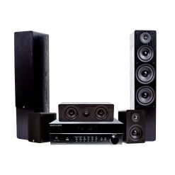 RECEIVER PURE ACOUSTICS AV-4710 + SET PARLANTES 5.0 HTS-707