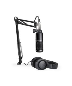 MICROFONO + AUDIFONOS STREAMING/PODCAST AUDIO-TECHNICA AT2020PK XLR
