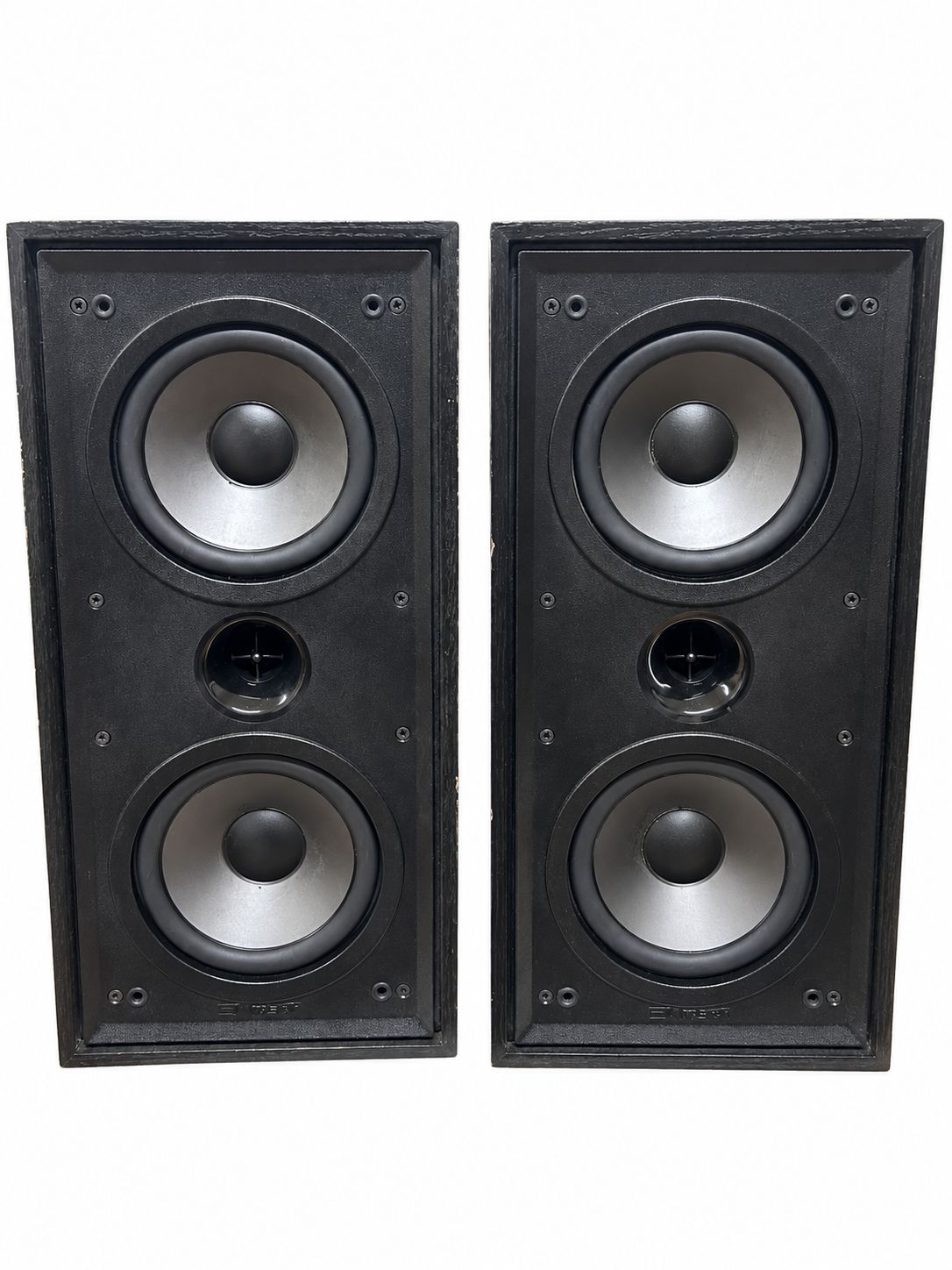 Pareja de altavoces vintage negros